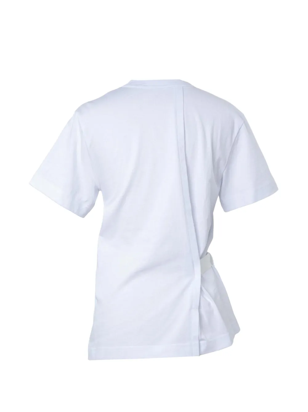 sacai belted asymmetric-hem T-shirt Wit
