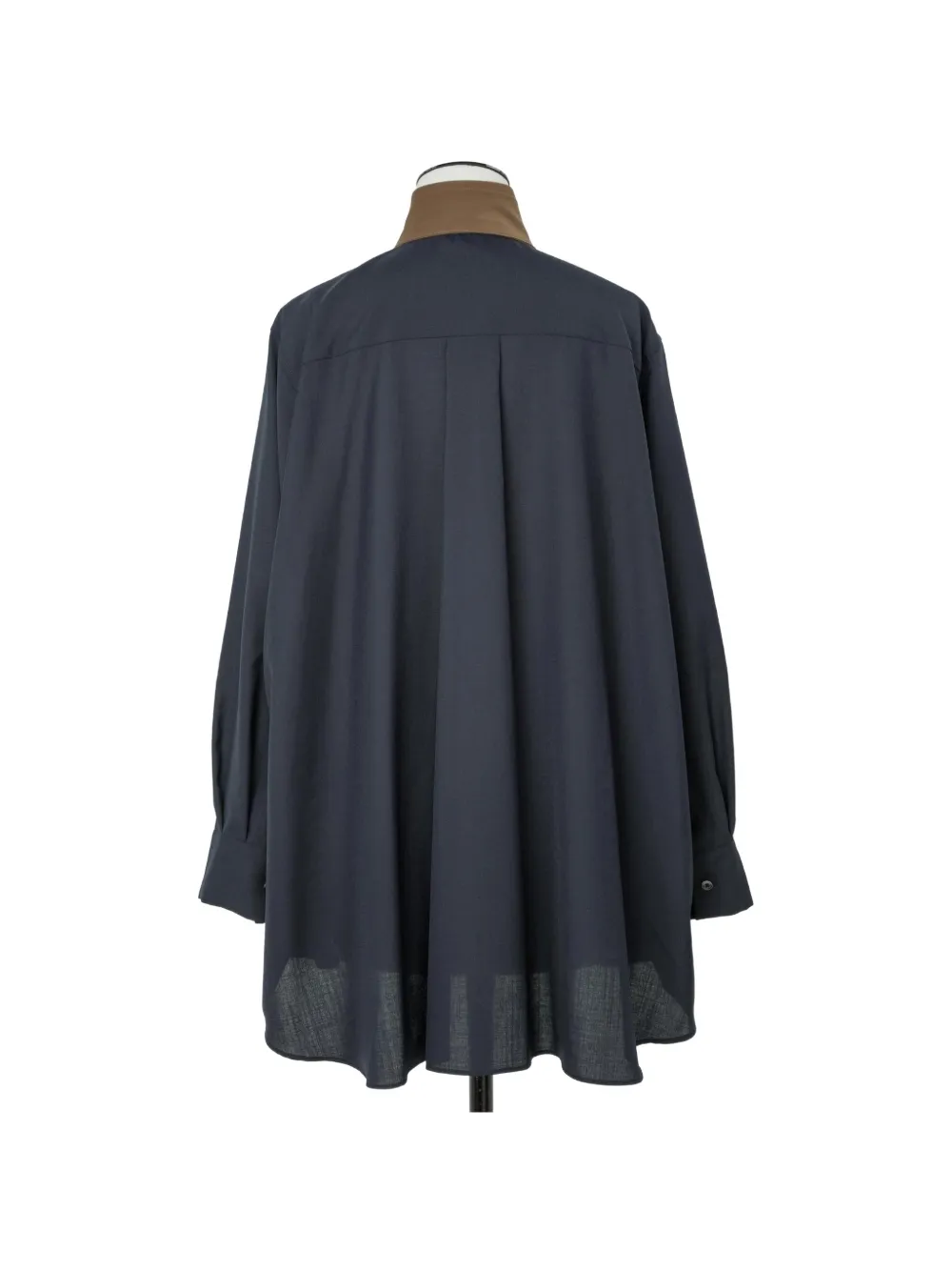 sacai panelled layered-detail shirt - Blau