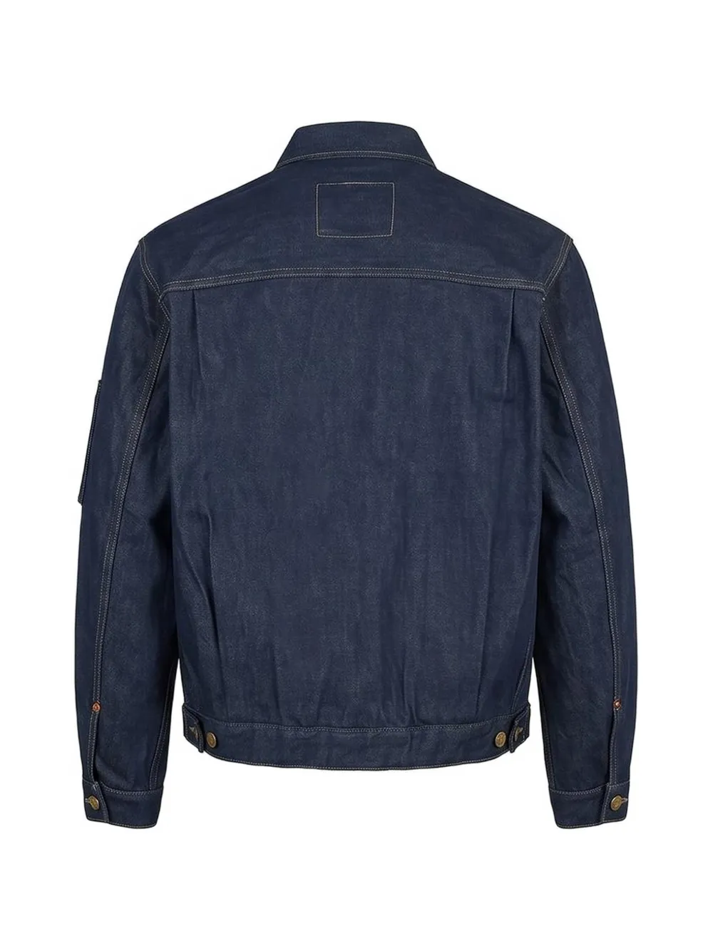 sacai x Levi's zip-up panelled denim jacket Blauw