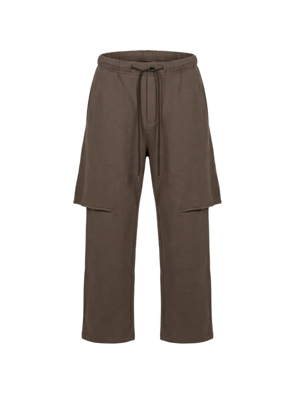Sacai layered-detail drawstring trousers Bruin