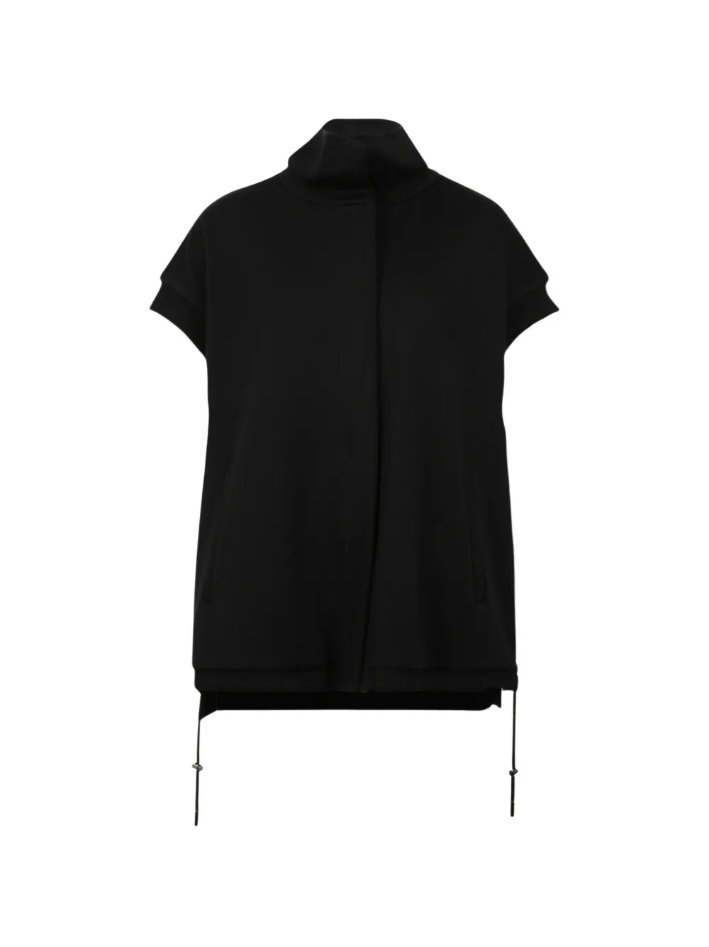 Max Mara high-neck drawstring-hem jacket - Nero