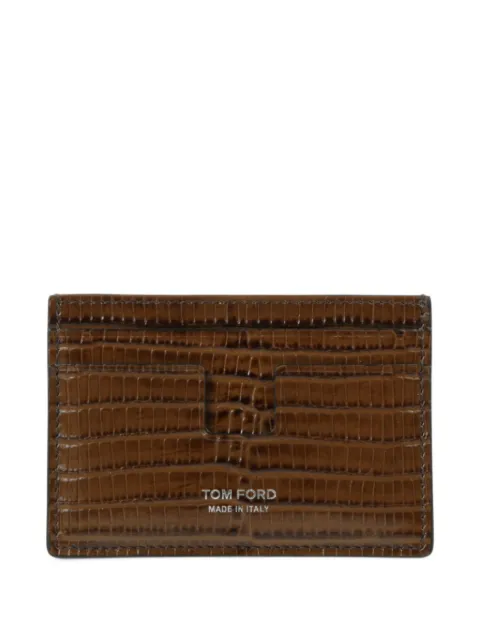 TOM FORD lizard-effect leather cardholder