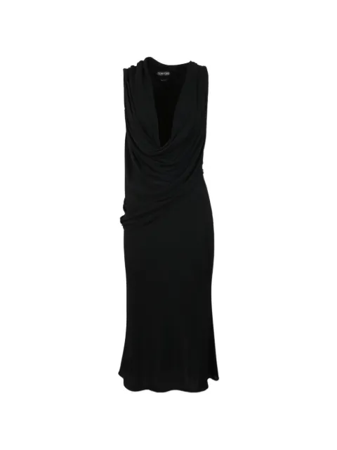 TOM FORD draped V-neck minidress