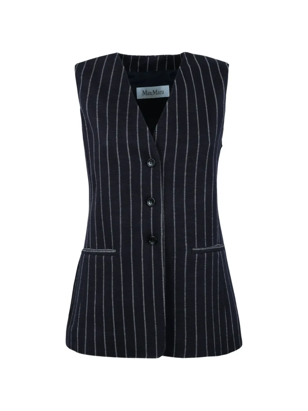Max Mara Riccio pinstriped gilet - Blue