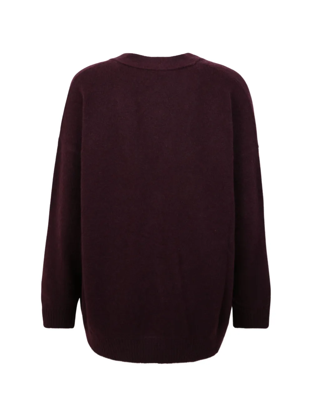 Laneus V-neck knitted cardigan Paars