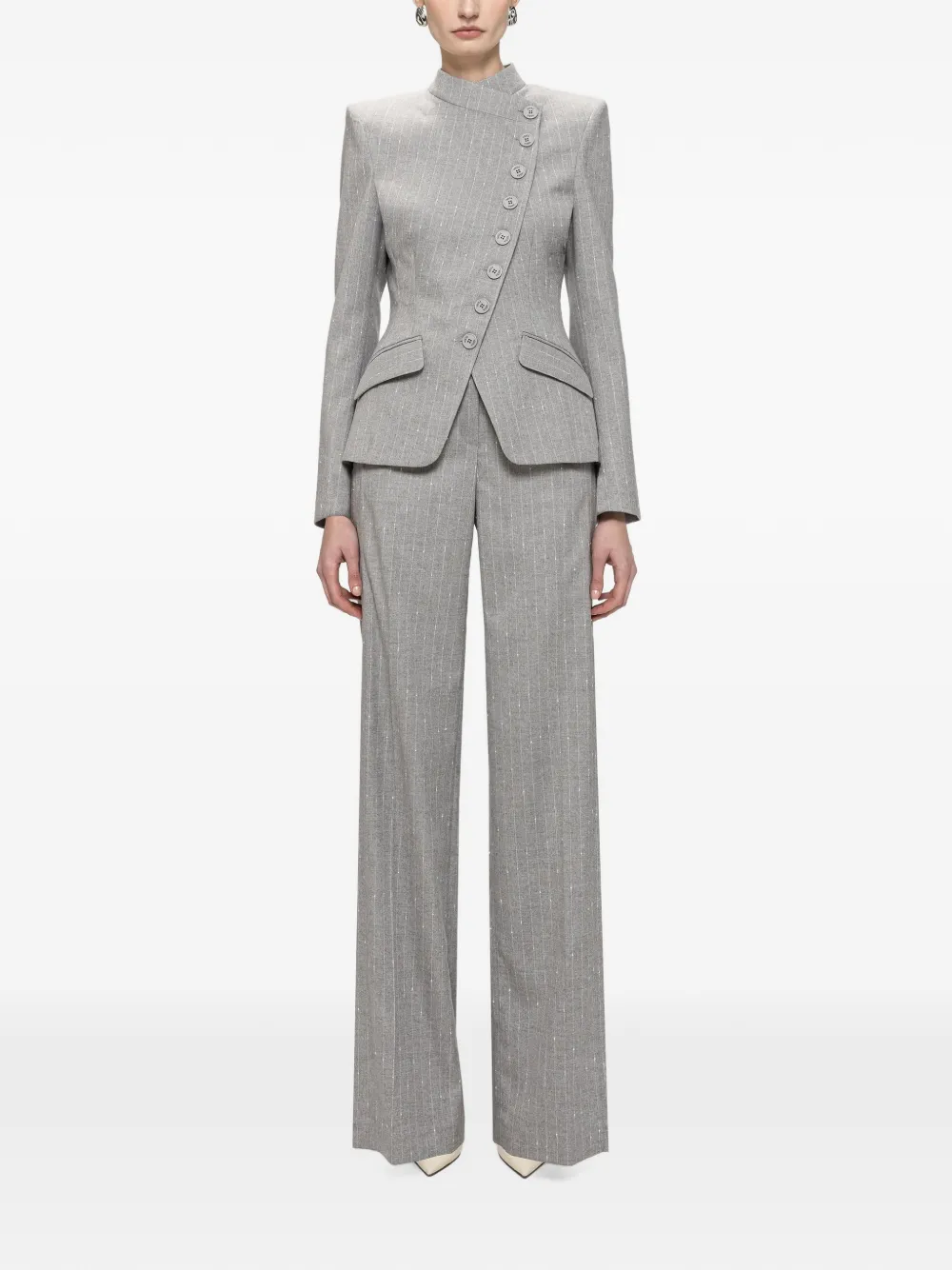 NISSA high-waisted pants Grijs