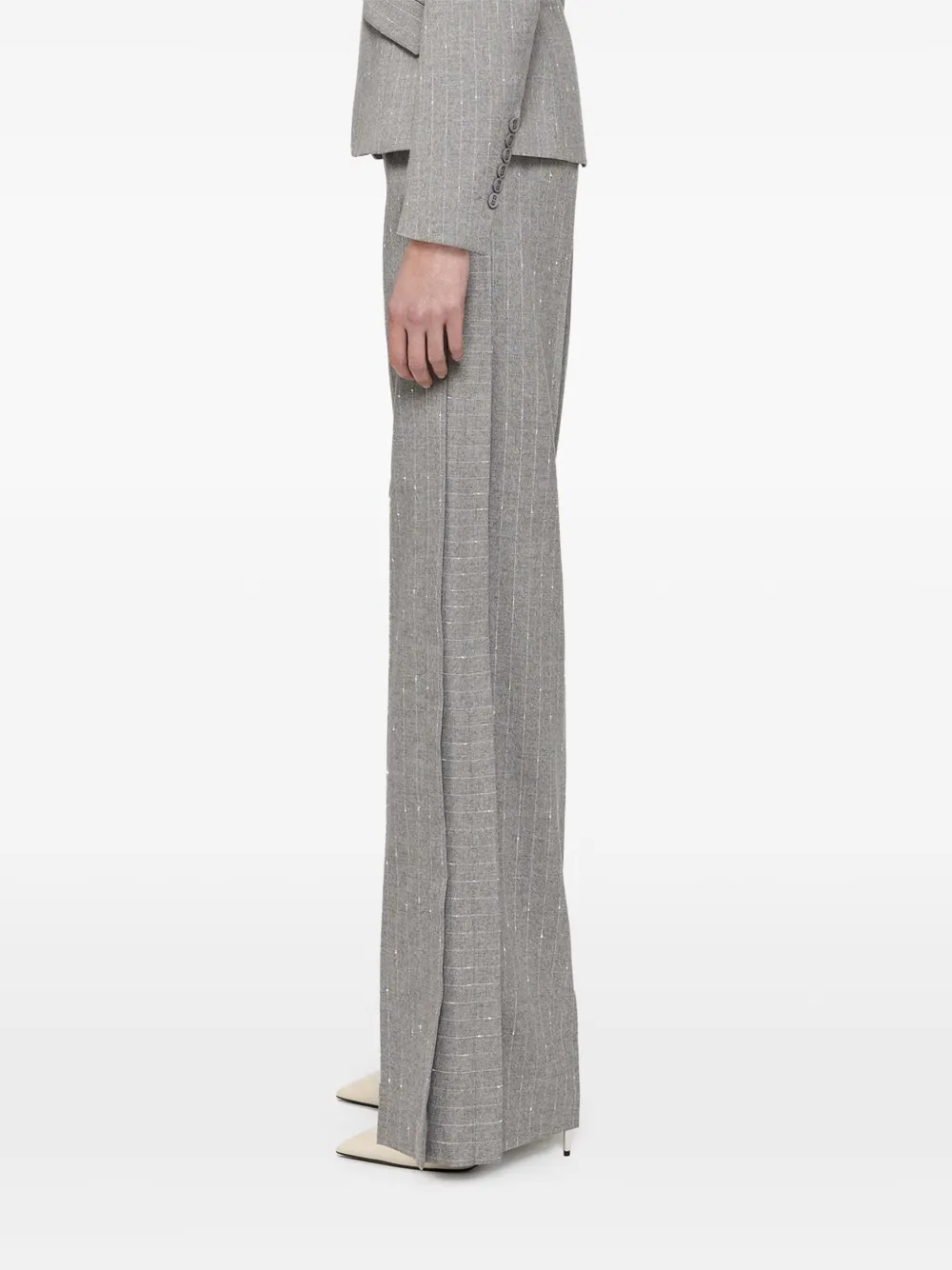 NISSA high-waisted pants Grijs