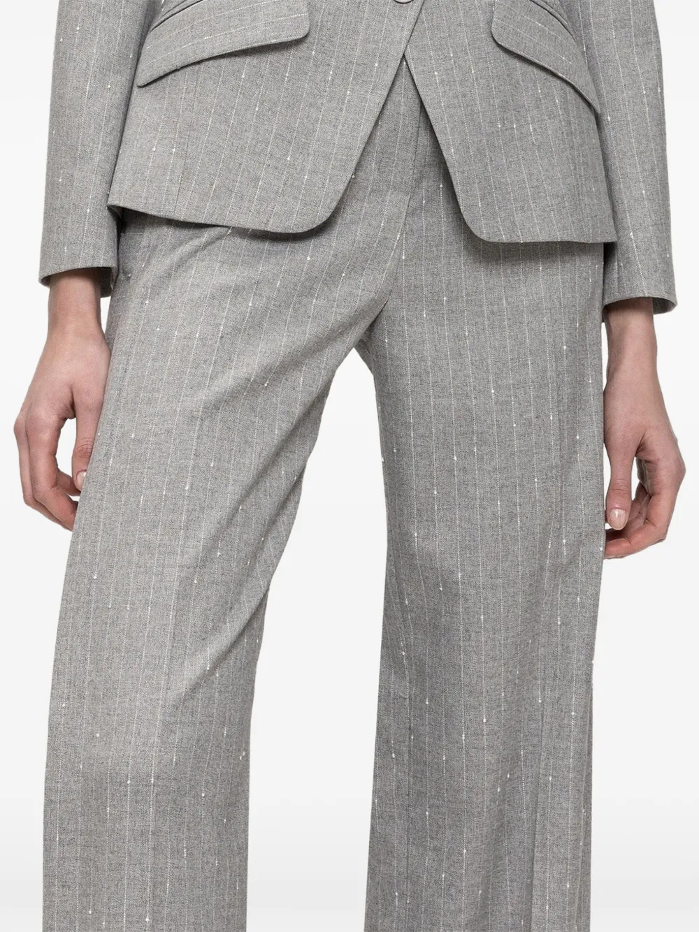 NISSA high-waisted pants Grijs
