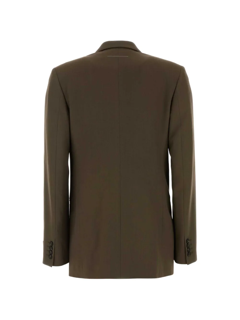 MM6 Maison Margiela gabardine double-breasted blazer Bruin