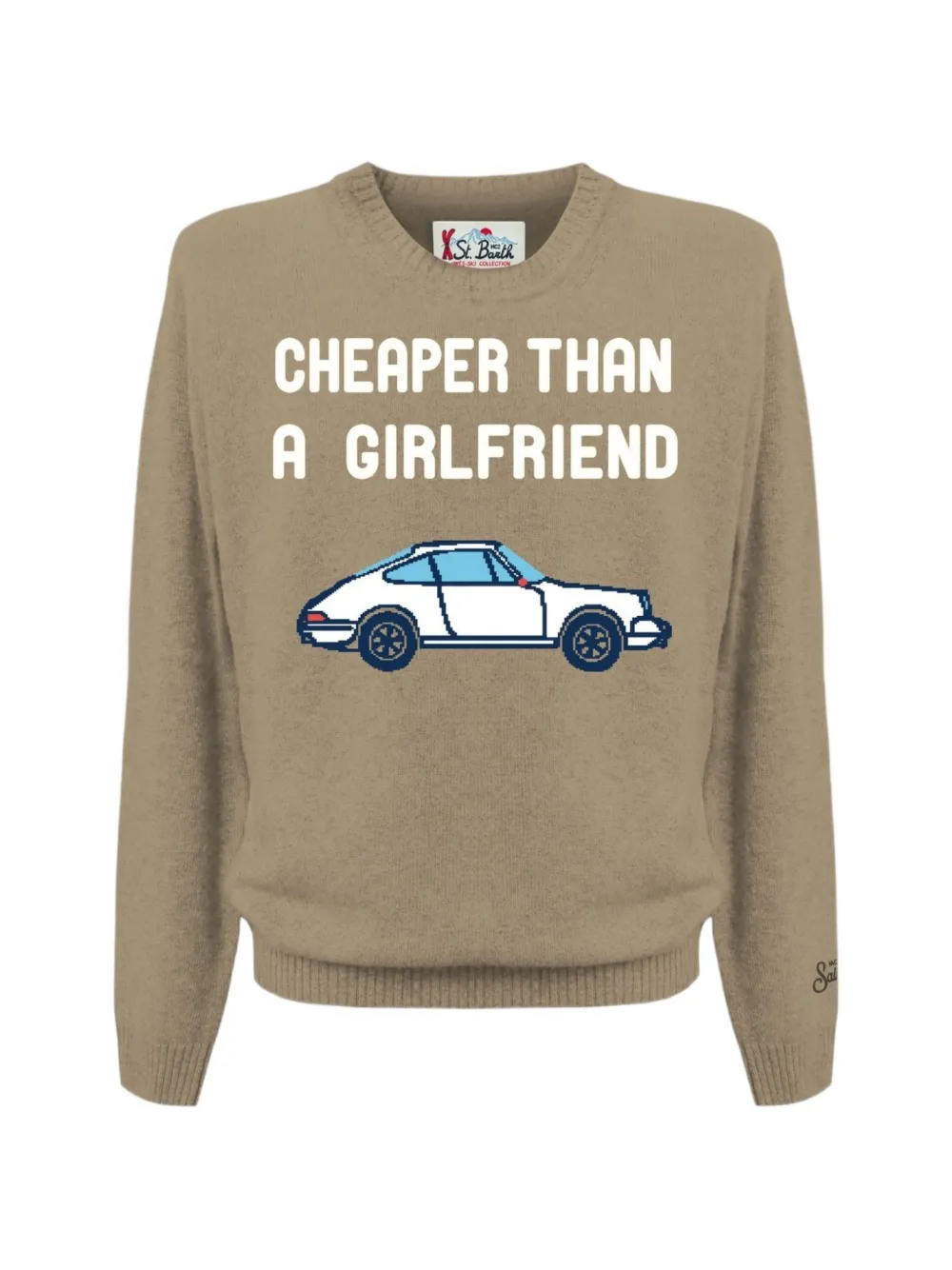 MC2 Saint Barth Heron intarsia-knit sweater Beige