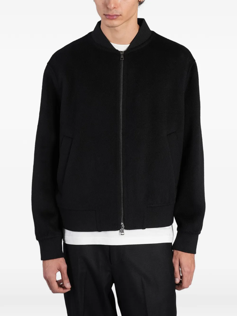 Low Brand zip-up bomber jacket - Noir