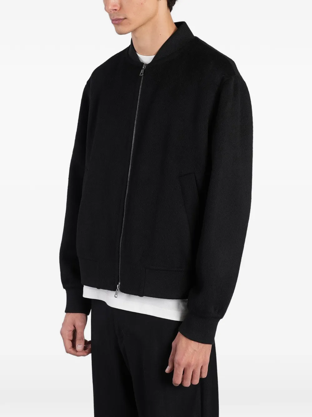 Low Brand zip-up bomber jacket Zwart