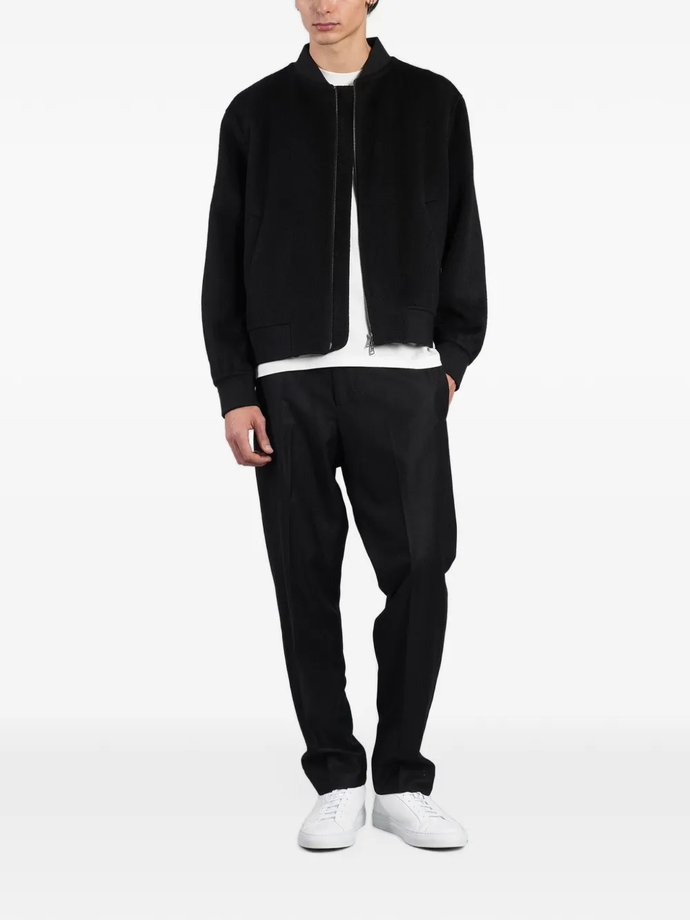 Low Brand zip-up bomber jacket Zwart