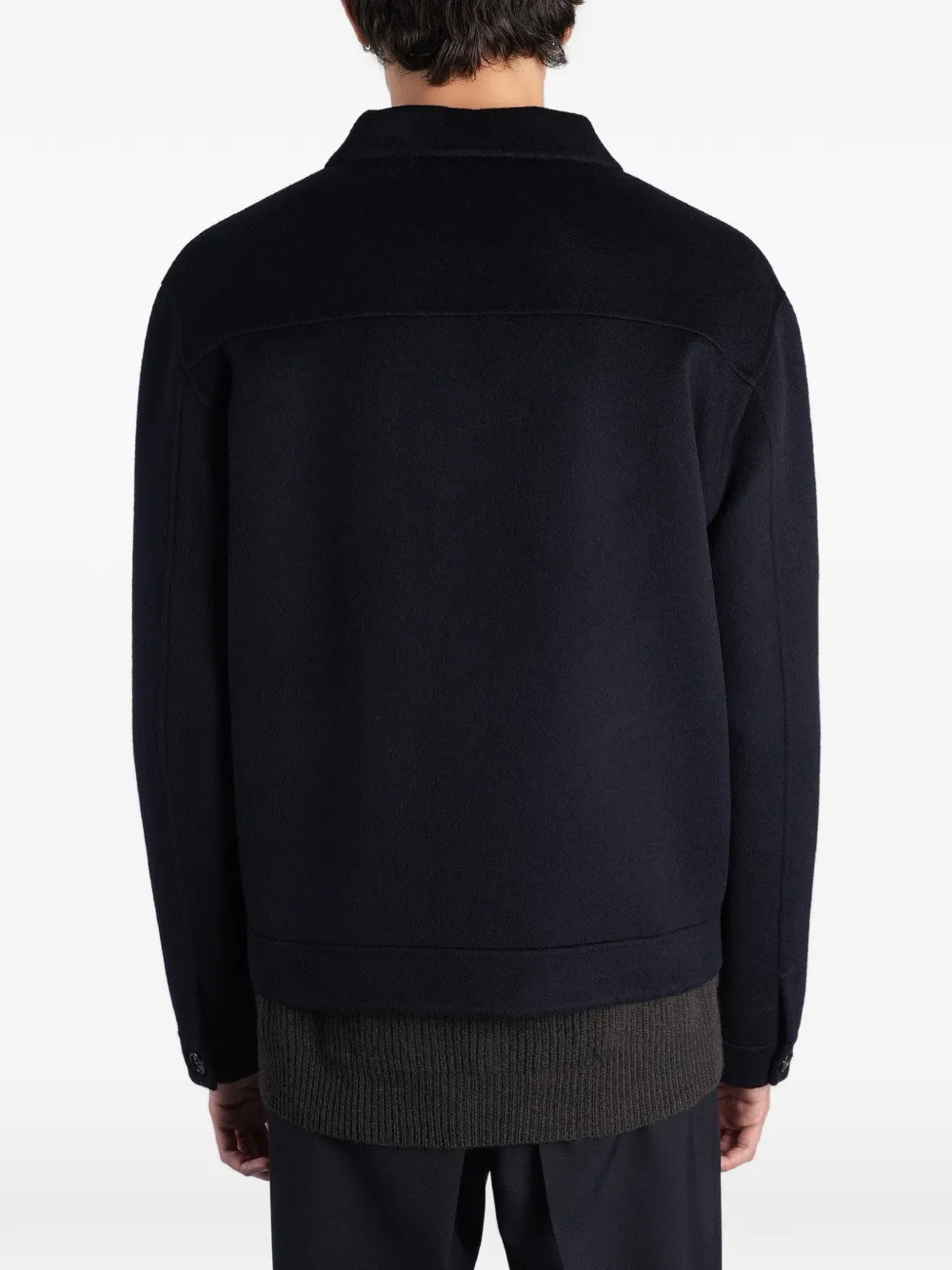 Low Brand button-up patch-pocket jacket Blauw