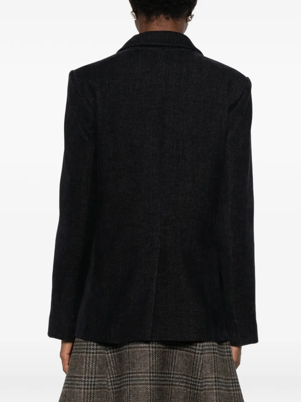 NINA 14.7 double-breasted peaked-lapel blazer Blauw
