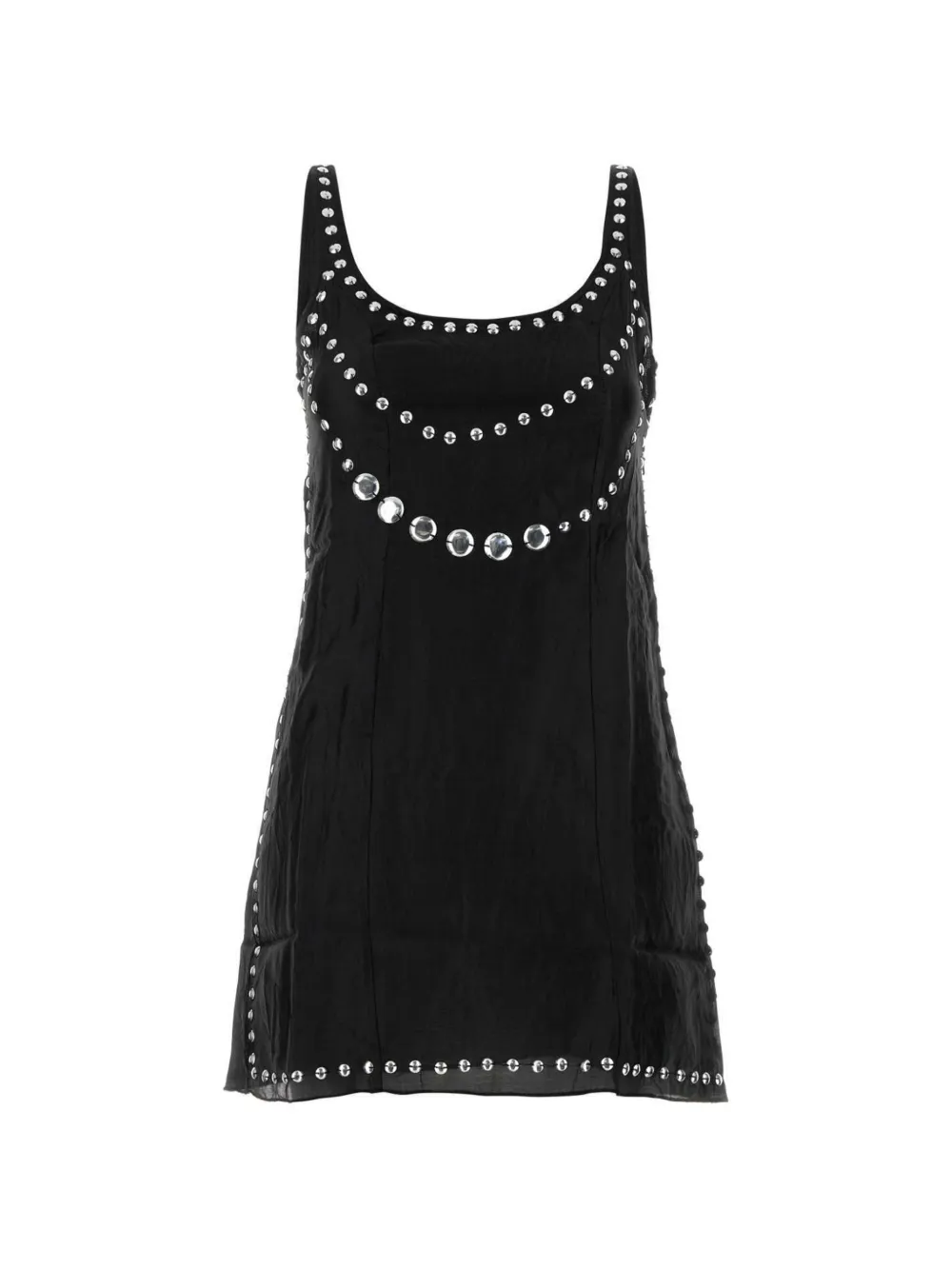 Gimaguas Claude crystal-embellished mini dress Zwart