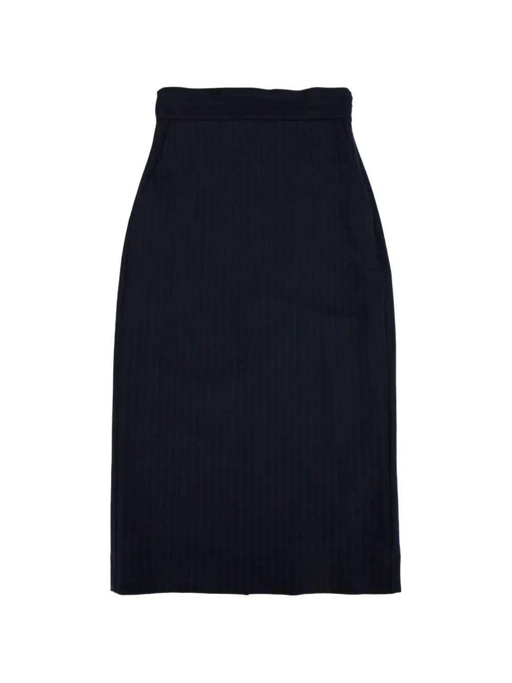 Elisabetta Franchi pinstriped skirt in cool wool fabric Blauw