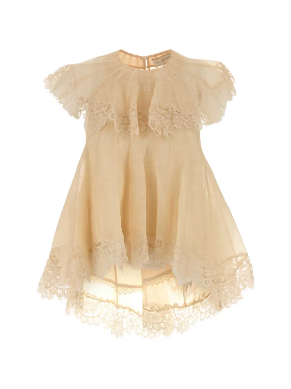 ZIMMERMANN Ascent flutter top Beige
