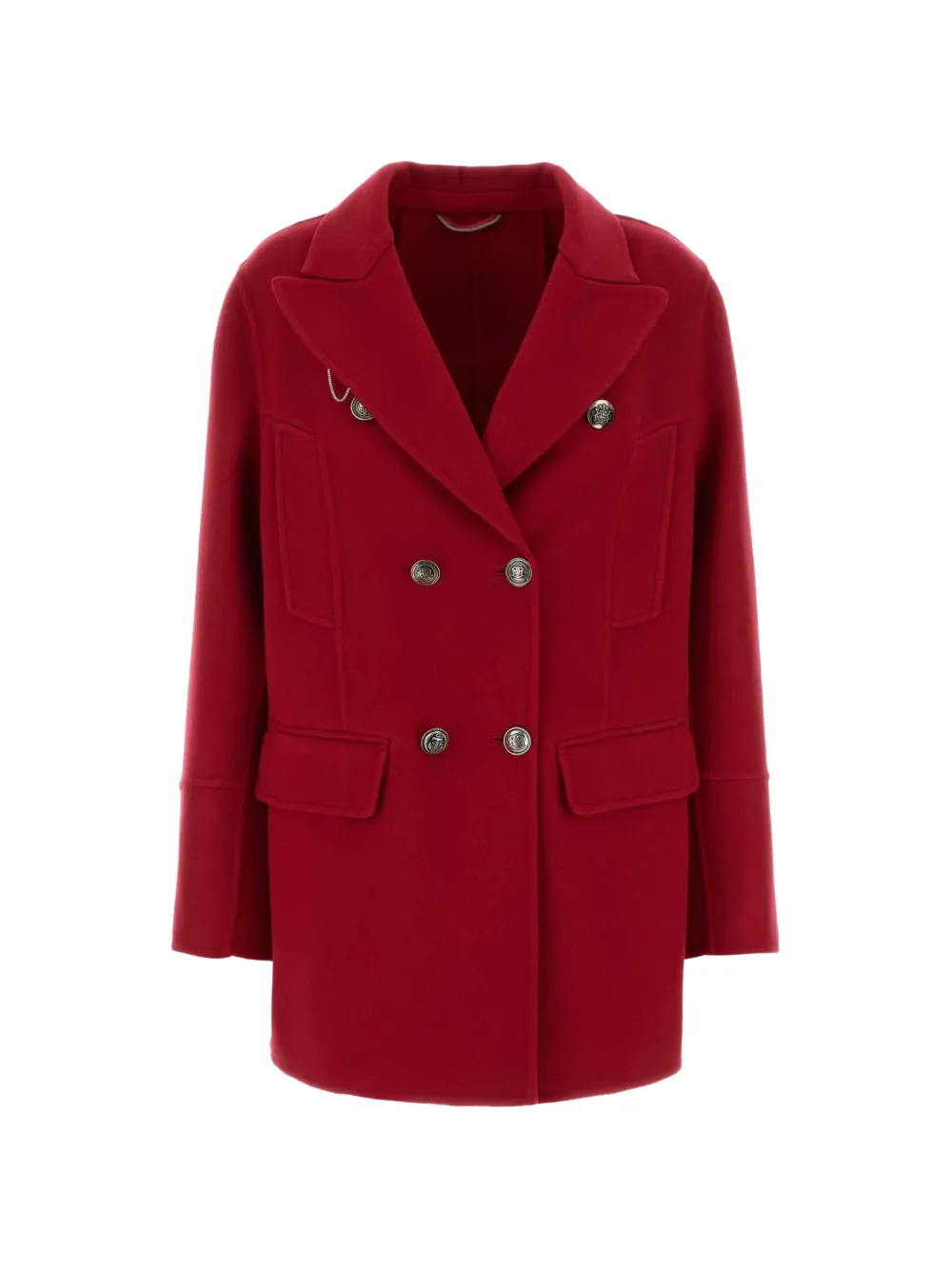 Ermanno Scervino double-breasted wool coat - Red
