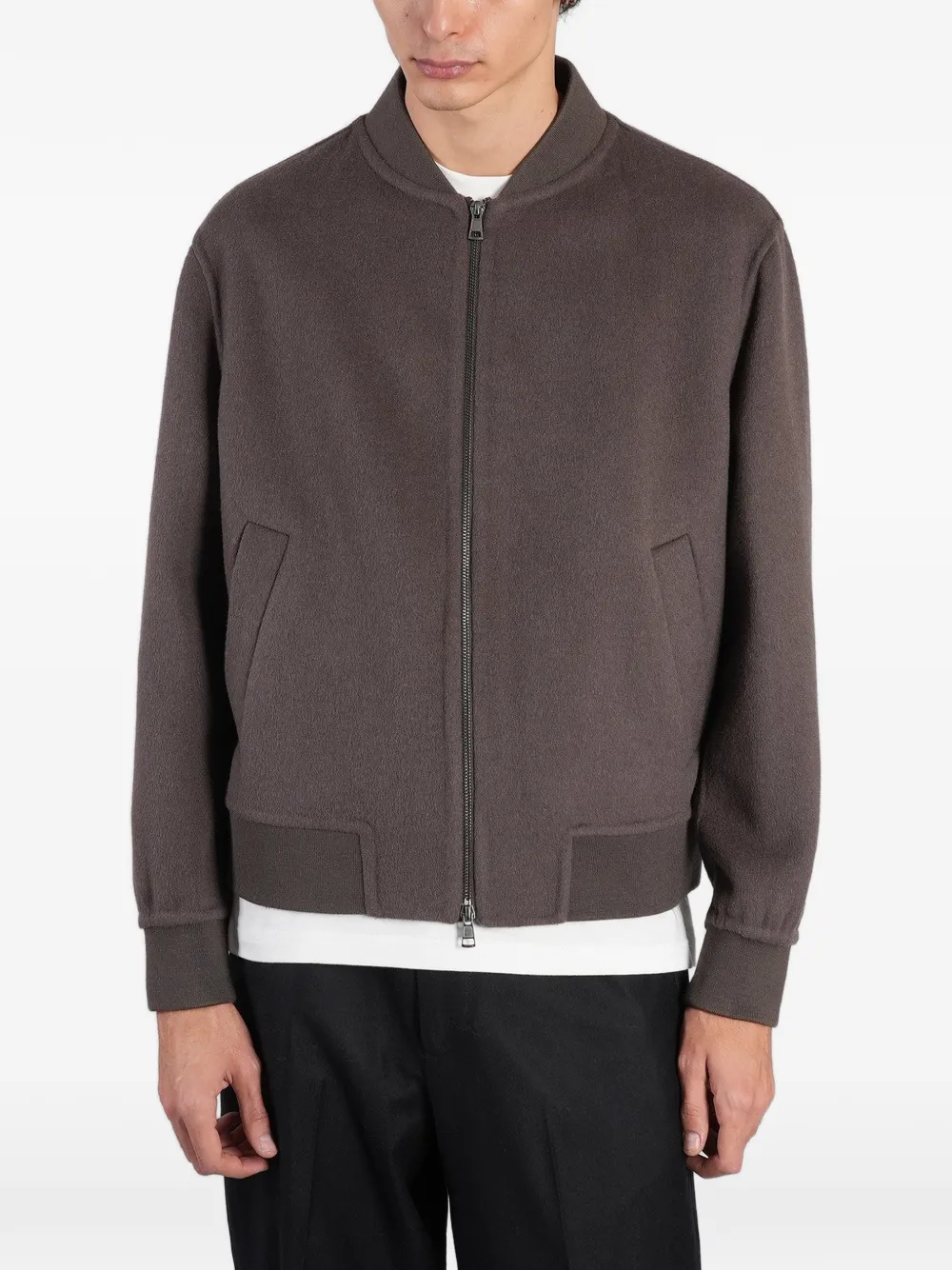 STATE OF ORDER zip-up bomber jacket - Brown