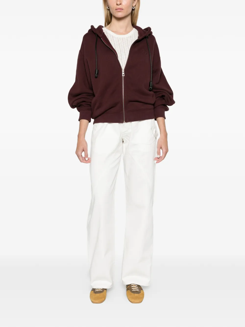 LOEWE Flamenco hoodie in cotton and cashmere Paars