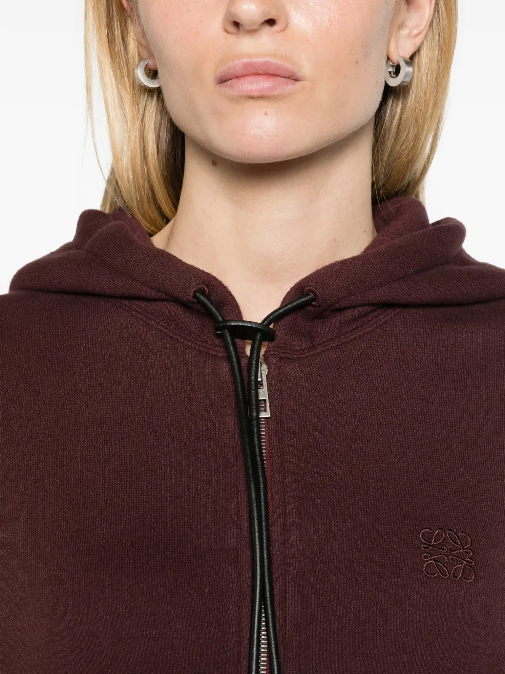 LOEWE Flamenco hoodie in cotton and cashmere Paars