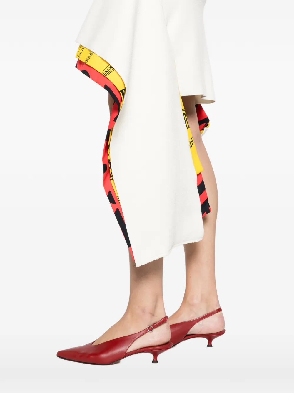 LOEWE knitted asymmetric dress Wit