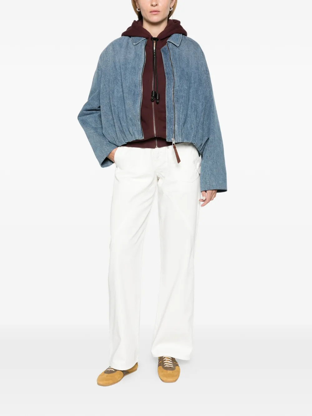 LOEWE draped jacket in denim Blauw