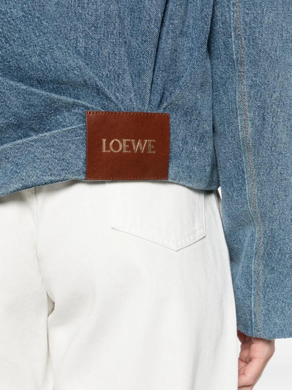LOEWE draped jacket in denim Blauw