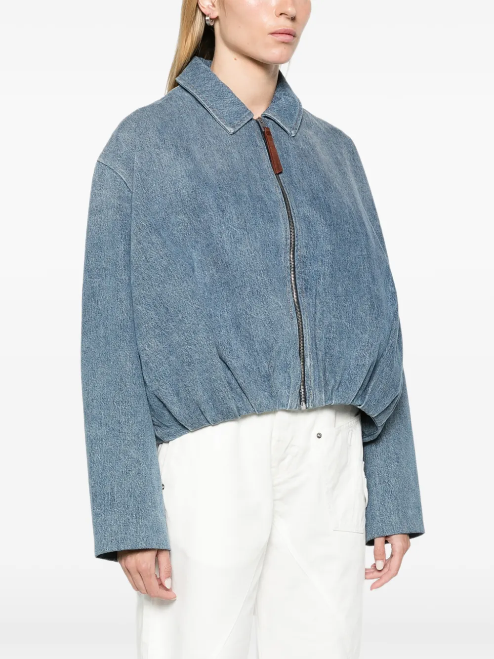 LOEWE draped jacket in denim Blauw