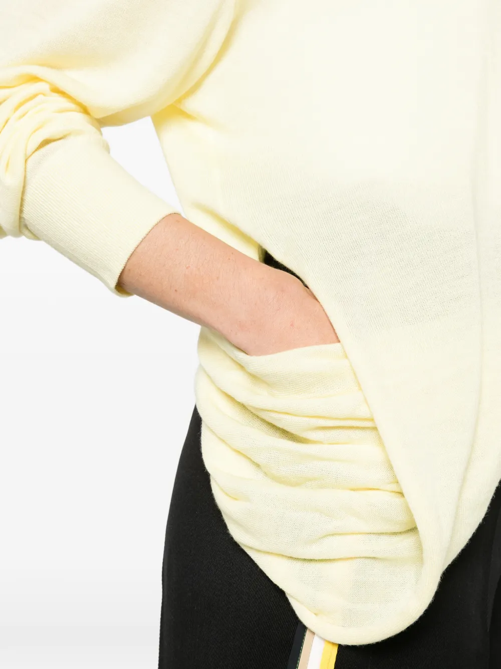 LOEWE V-neck draped sweater Geel
