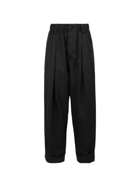 Marni pleated turn-up trousers