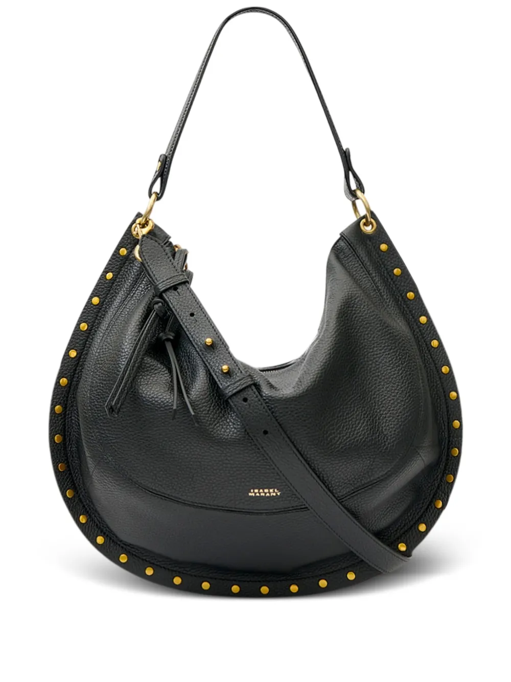 ISABEL MARANT Oskan soft L bag in grained-leather Zwart