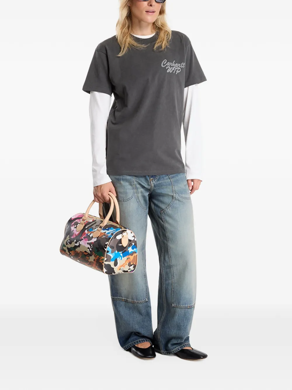 Carhartt WIP Hatching Script T-shirt Grijs