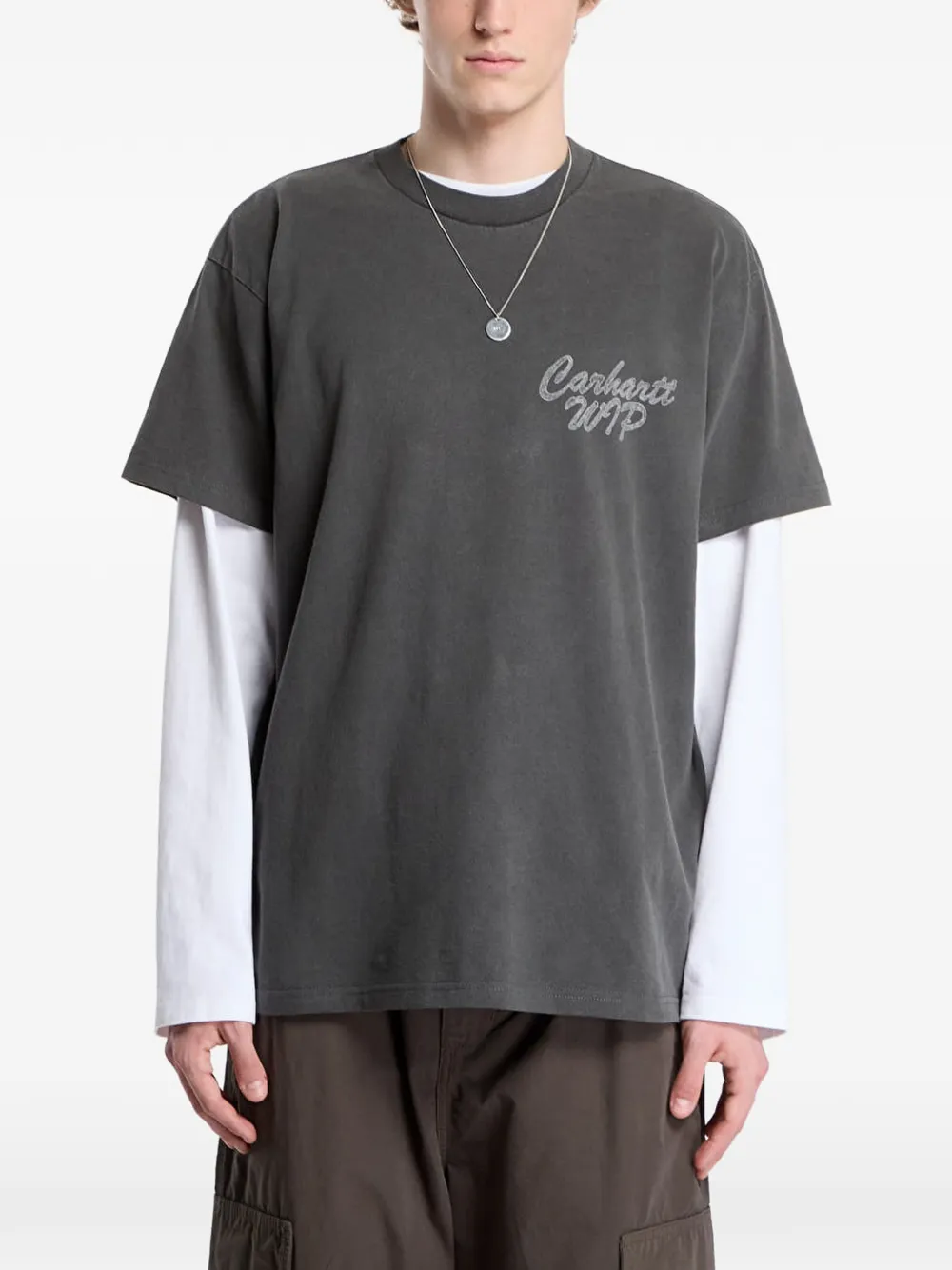 Carhartt WIP Hatching Script T-shirt Grijs