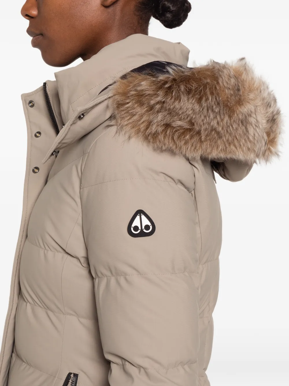 Moose Knuckles Jocada fur-trimmed parka coat Beige
