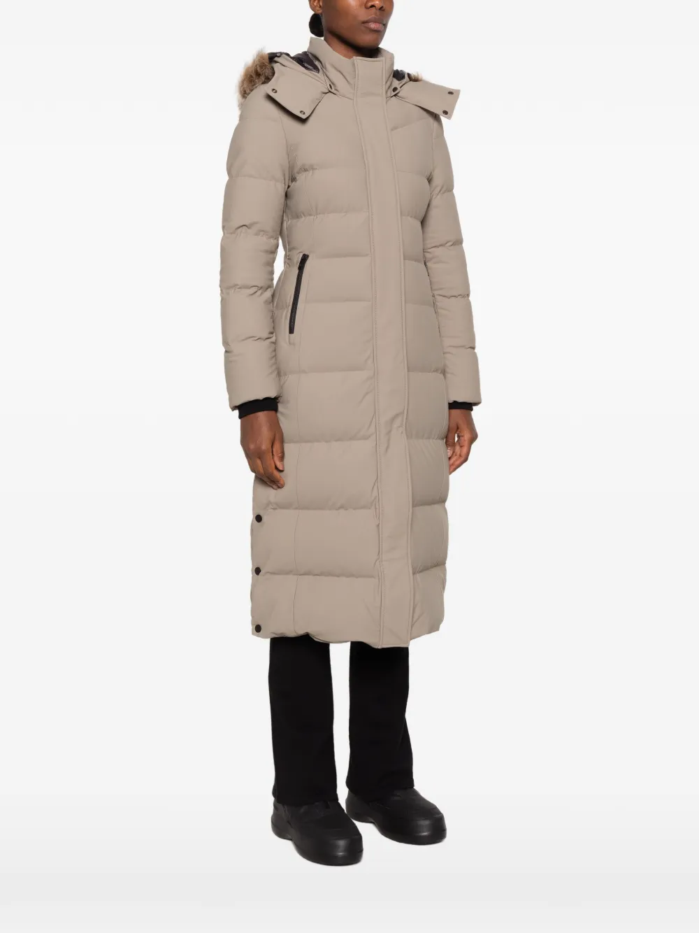 Moose Knuckles Jocada fur-trimmed parka coat Beige