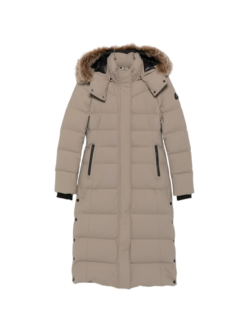 Moose Knuckles Jocada fur-trimmed parka coat Beige