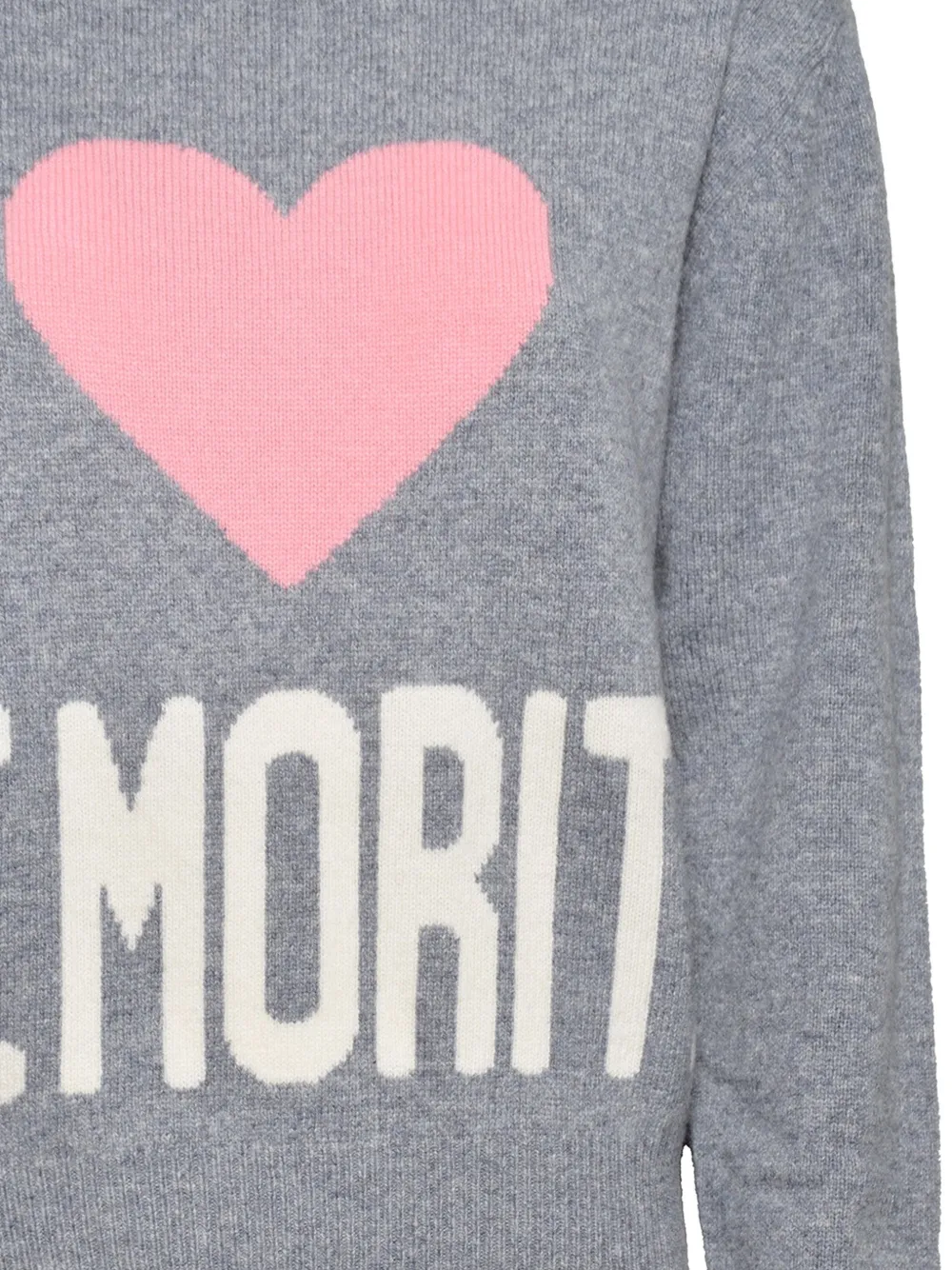 MC2 Saint Barth Kids Kyla Jr. St. Moritz heart-intarsia sweater Grijs