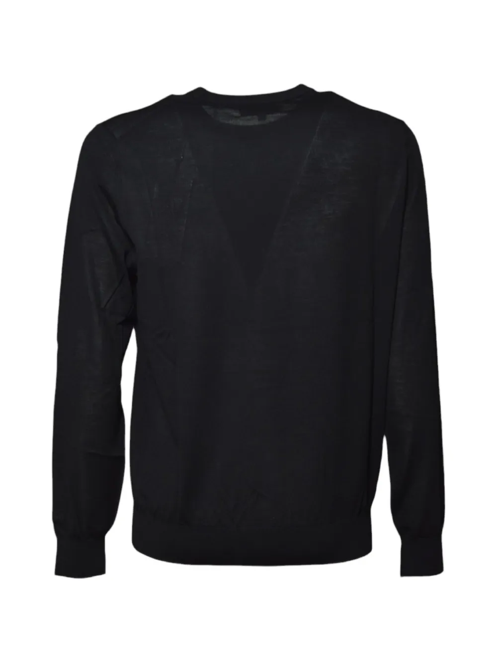 MC2 Saint Barth black Regent merino wool crewneck sweater Zwart