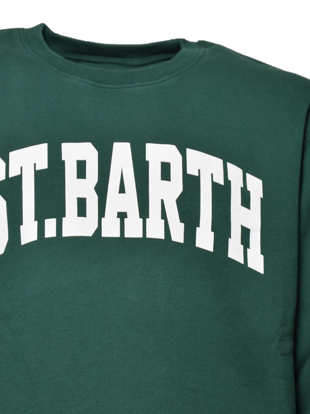 MC2 Saint Barth green Soho cotton sweatshirt with St. Barth print Groen