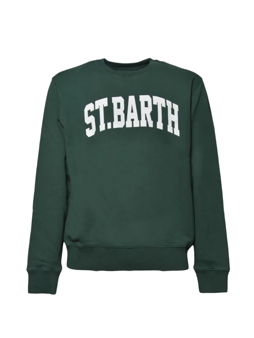 MC2 Saint Barth green Soho cotton sweatshirt with St. Barth print Groen