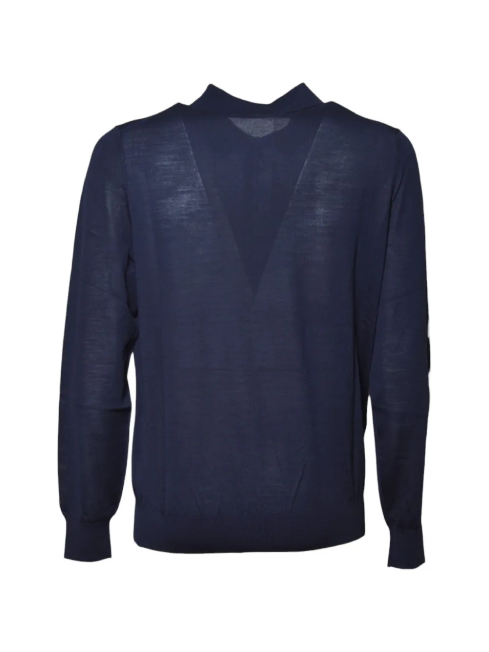 MC2 Saint Barth navy blue Alfie merino wool knit polo shirt Blauw