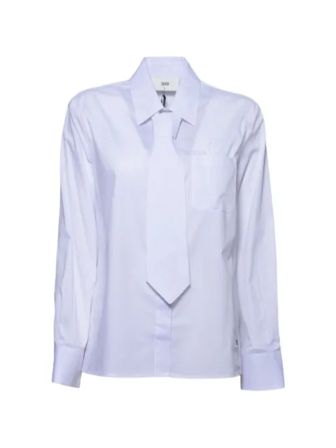 SOLOTRE tie-detail chest-pocket shirt