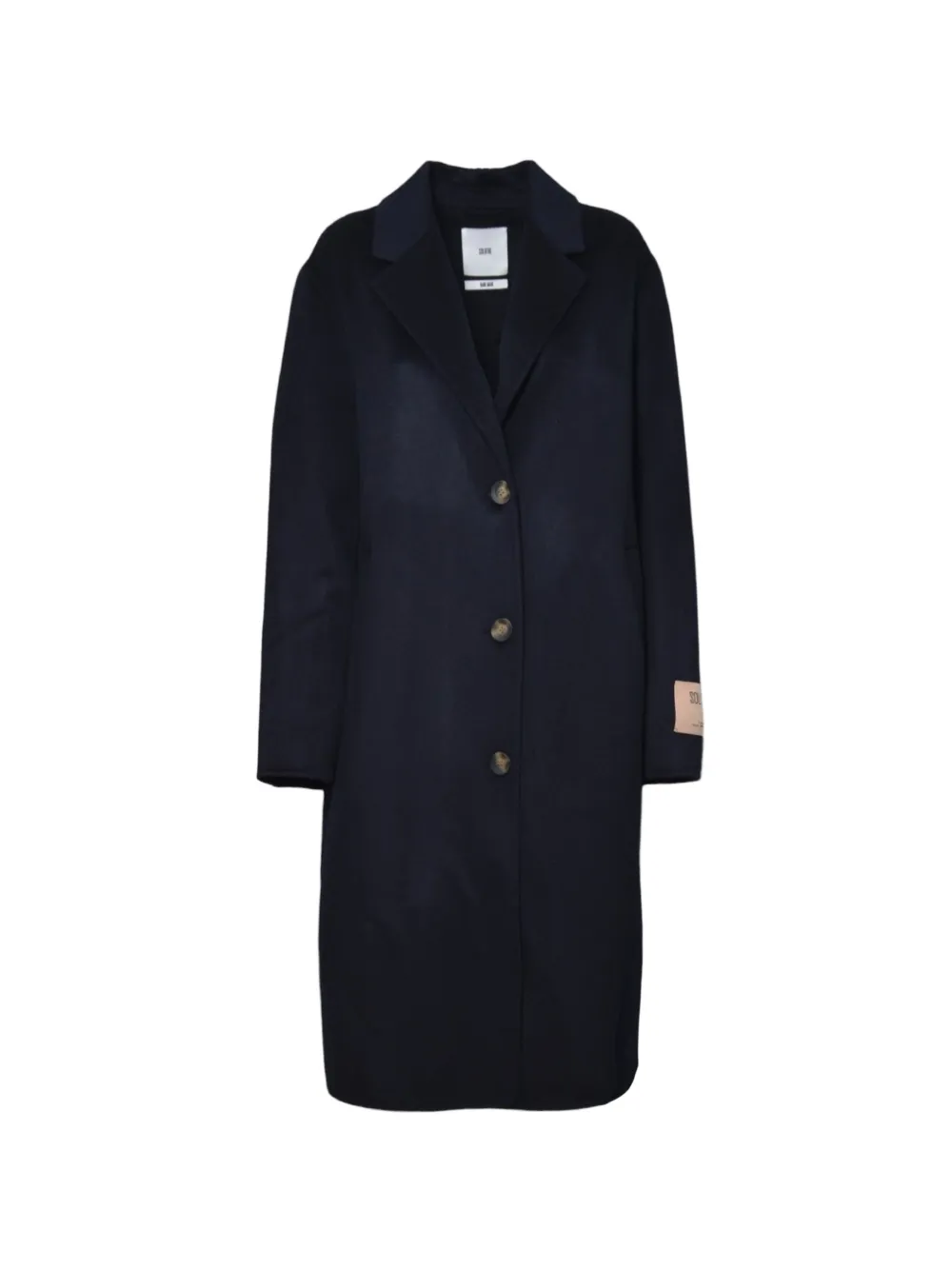 SOLOTRE single-breasted notched-lapels coat - Blue