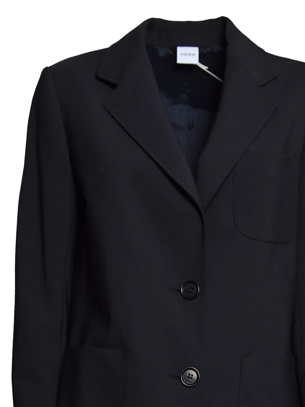 ASPESI notch-lapel single-breasted blazer Zwart