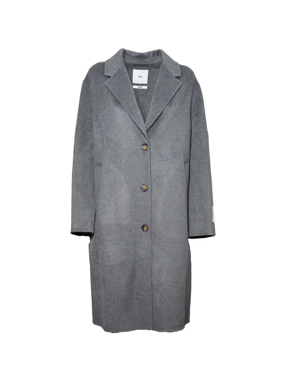 SOLOTRE single-breasted notched-lapel coat - Grey