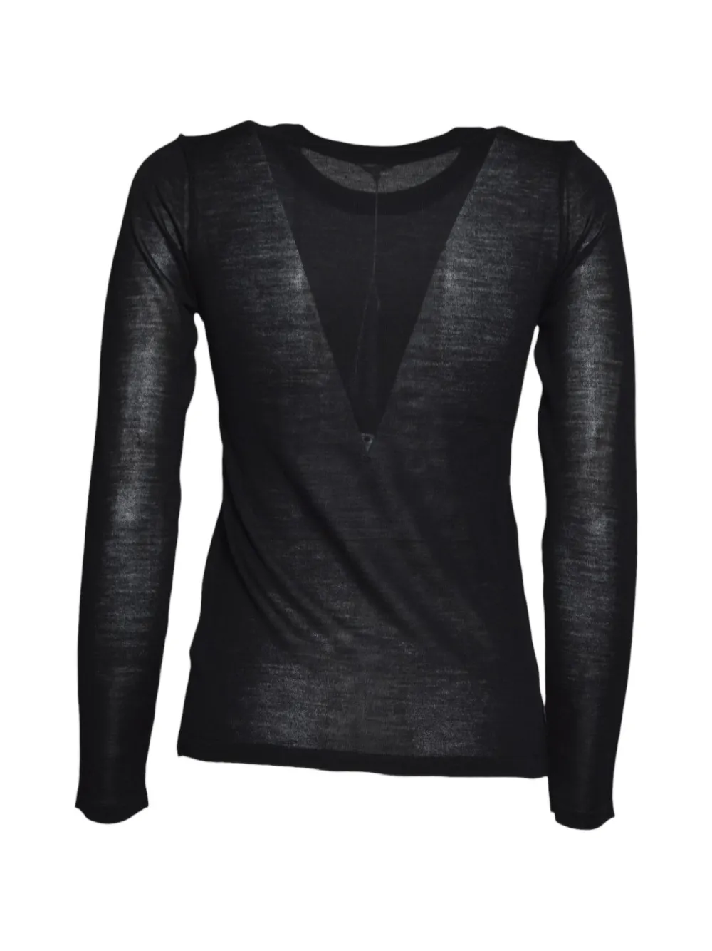 ASPESI V-neck semi-sheer sweater Zwart