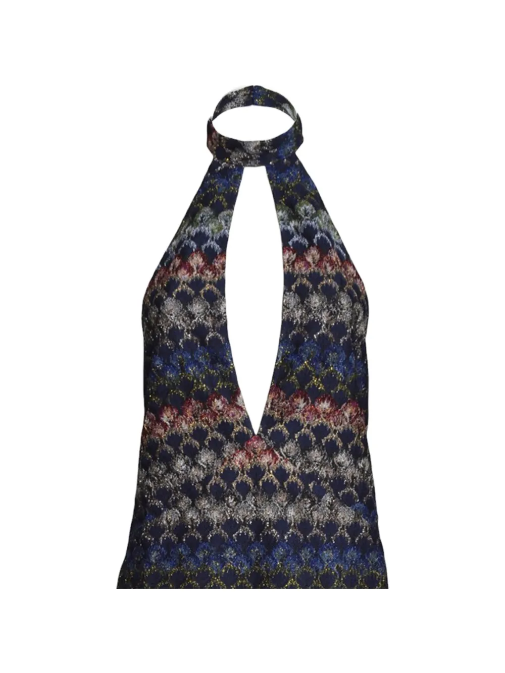 Missoni zigzag-knit mini dress Blauw