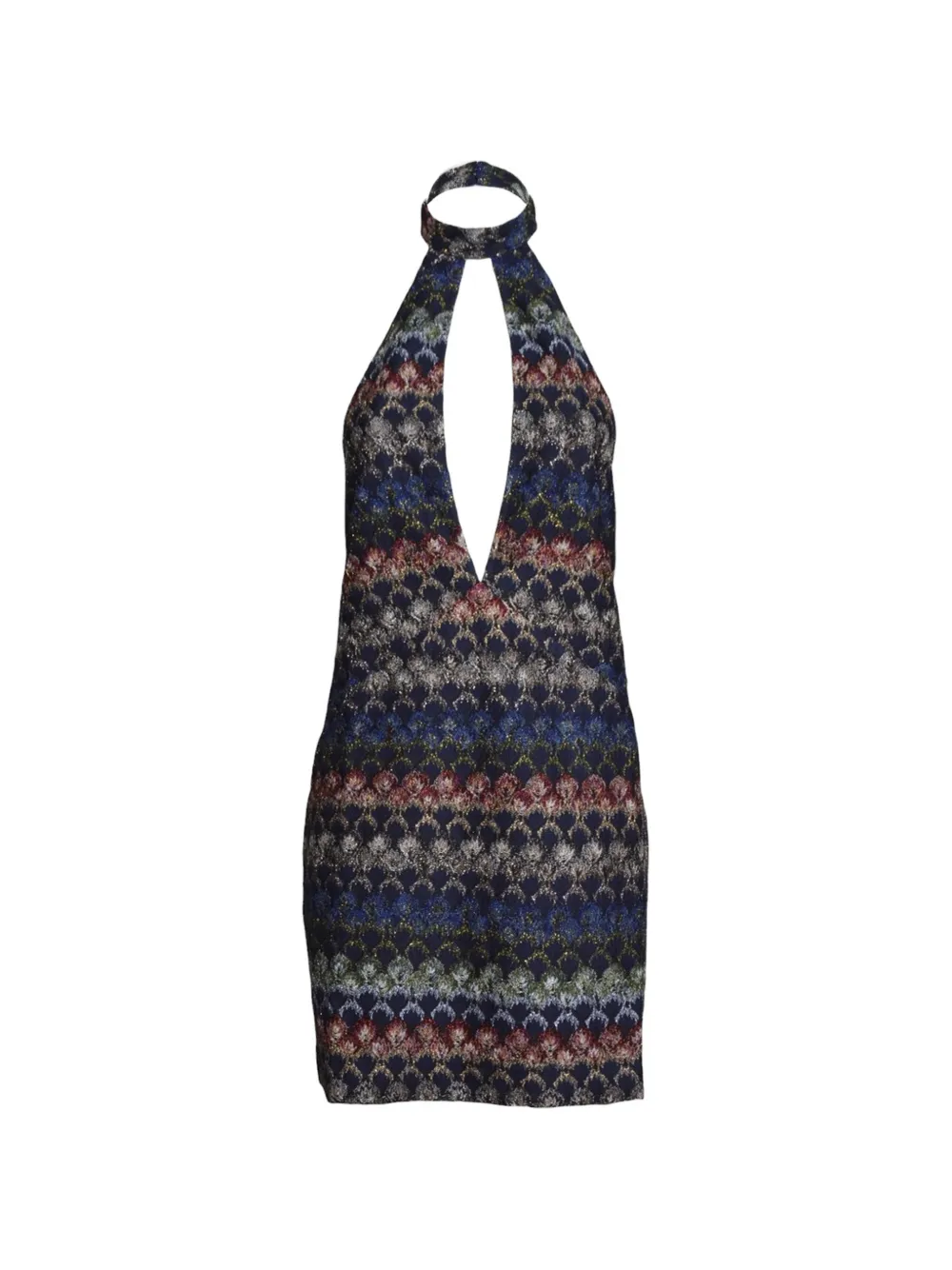 Missoni zigzag-knit mini dress Blauw